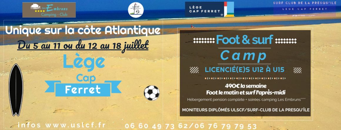 REPORTÉ – Un stage foot & surf cet été ? Événement unique en France