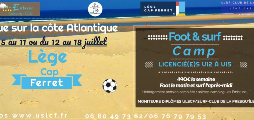 REPORTÉ – Un stage foot & surf cet été ? Événement unique en France REPORTÉ – Un stage foot & surf cet été ? Événement unique en France