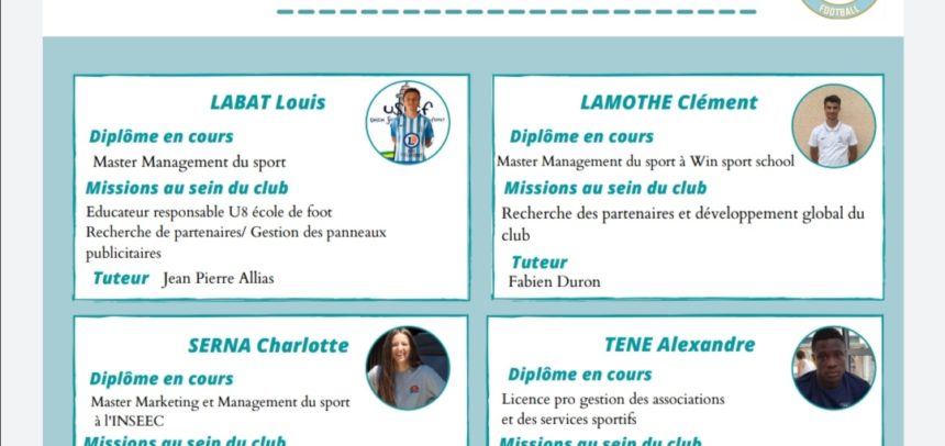 Vie du club : 13 apprentis investissent l’USLCF Vie du club : 13 apprentis investissent l’USLCF