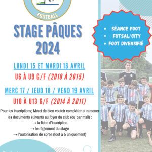 Stages de Pâques, les inscriptions ouvertes